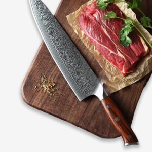 Bold Radiance Series 10 inch Damascus Steel Chef Knife