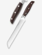 Bias Cut Series 8 Inch German Steel Bread Knife Having