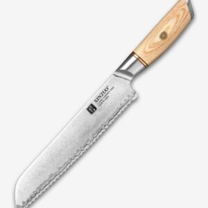 Dskk Blade Blissful Edge Series 8.5 Inch Damascus Steel Bread Knife