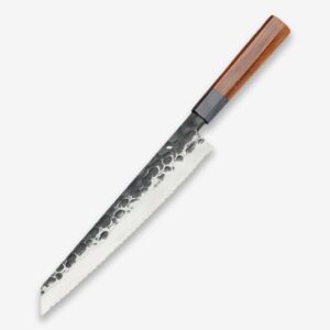 Dskk Blade Prime Series 8.5 Inch Composite Steel Bread Knife With Red Wood Handle